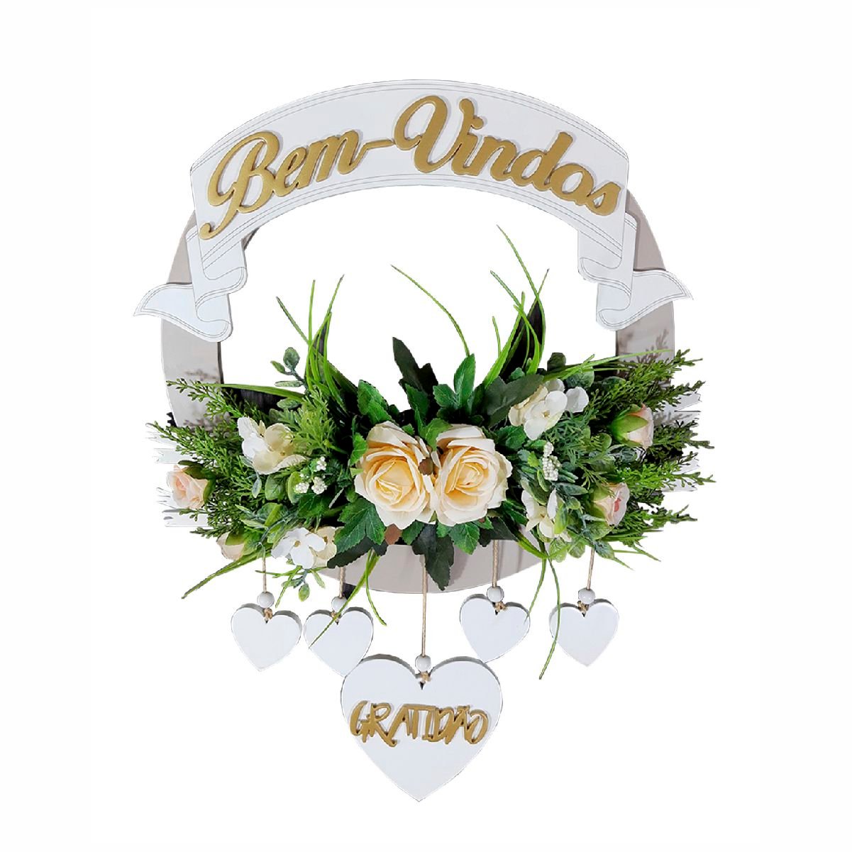Guirlanda-Gratidão-Bem-Vindos-com-Flores-e-Corações-MDF-e-Arranjo-Floral-0-2172